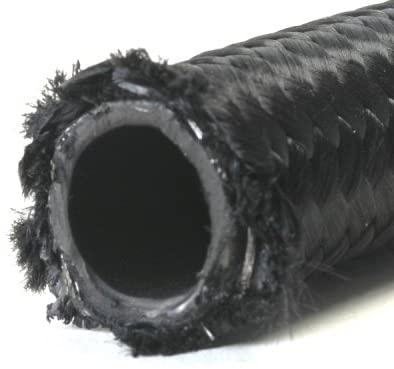 Pacific Customs An #6 Cloth Braided High Pressure Hose For Power Steering Lines