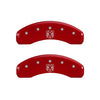 MGP Caliper Covers 55001SRMHRD Caliper Cover with Red Powder Coat Finish, (Set of 4)