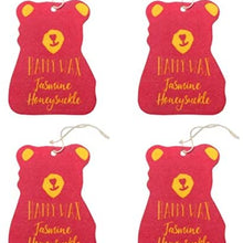 Happy Wax Jasmine Honeysuckle Scented Hanging Car Cub Air Freshener - Cute Car Freshener Infused with Natural Essential Oils! (4-Pack)