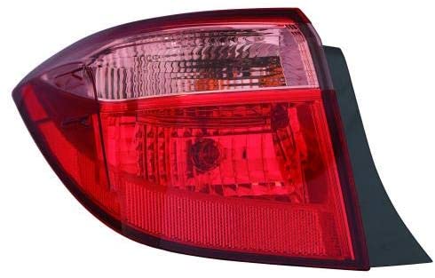 Go-Parts - for 2017 - 2018 Toyota Corolla Tail Light Rear Lamp Assembly Replacement - Left (Driver) (CAPA Certified) 81560-02B00 TO2804130C Replacement