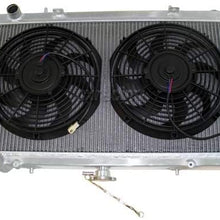 CXRacing Radiator + Two 12" fan For 89-94 Nissan 240SX S13 with KA24 (Stock US Model) Engine or RB20 Engine Swap