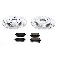 Power Stop K4569 Rear Z23 Carbon Fiber Brake Pads with Drilled & Slotted Brake Rotors Kit