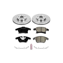 Power Stop K6399 Front Z23 Carbon Fiber Brake Pads with Drilled & Slotted Brake Rotors Kit