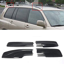 4Pcs Black Roof Rack Cover Rail End Shell for Toyota Highlander XU20 2001-2007 Outdoors Use