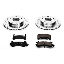 Power Stop K3003 Front OR Rear Z23 Carbon Fiber Brake Pads with Drilled & Slotted Brake Rotors Kit