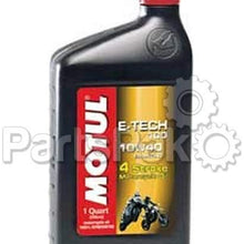 Motul E-Tech 100 Synthetic Oil 10w40 1 quart for 4 Stroke Engine (2850QTA)