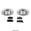 Power Stop K5092 Rear Z23 Carbon Fiber Brake Pads with Drilled & Slotted Brake Rotors Kit