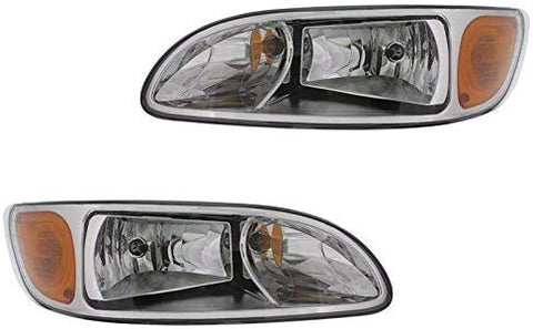 Peterbilt Truck 330 325 335 340 348 384 386 387 00 - 15 Headlight Lamp Pair Set