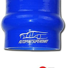 4-ply Silicone Hump Turbo Hose Coupler Blue 55mm 2.16" 2 11/64