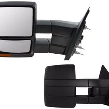 Ezzy Lift FITS Ford F150 Set Telescopic Power Towing Mirrors Heated Pair Left & Right Puddle Light