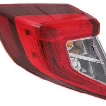 Go-Parts - for 2016 - 2018 Honda Civic Tail Light Rear Lamp Assembly Replacement - Left (Driver) (CAPA Certified) 33550-TBA-A01 HO2804110C Replacement 2017