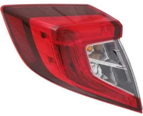 Go-Parts - for 2016 - 2018 Honda Civic Tail Light Rear Lamp Assembly Replacement - Left (Driver) (CAPA Certified) 33550-TBA-A01 HO2804110C Replacement 2017