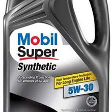 Mobil Super Synthetic 5W-30, 5-Quart, Single Bundle Super Synthetic 10W-30 Engine Oil