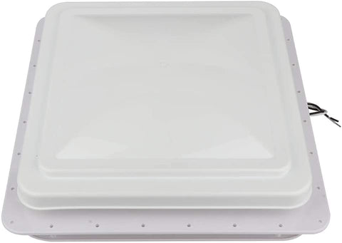 ECCPP RV Roof Vent Lid Cover VK100M 14 x 14 Good White Vent Lid fit for Motorhome Camper Trailer Complete 12 Volt Fan