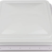 Aintier 14 x 14 1 Pack New Vent Cover Lid with Fan Replacement RV-White-Pwr Motorhome Camper Trailer RV Roof Ventilation Parts