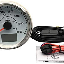 ELING 3-3/8" Boat Yacht GPS Speedometer Odometer 0-35KNOTS 0-40 MPH with ODO COG Trip 9-32V
