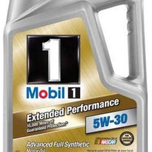 Mobil 1 20W-50 Full Synthetic Motorcycle Oil, 1-Quart, Single Bundle 5W-30 Extended Performance Full Synthetic Motor Oil, 5-Quart, Single