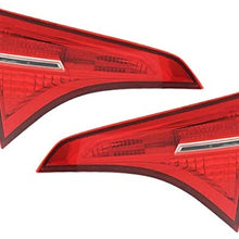 Koolzap For 17-19 Corolla Inner Taillight Taillamp Rear LED Tail Light w/Bulb Left Right Side SET PAIR