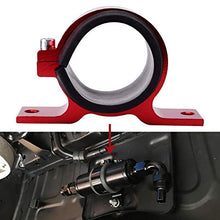 EVIL ENERGY 50mm car Oil/Fuel/Gas Pump Mounting Bracket Single Filter Clamp Cradle Red