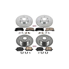 Power Stop K6782 Front and Rear Z23 Carbon Fiber Brake Pads with Drilled & Slotted Brake Rotors Kit