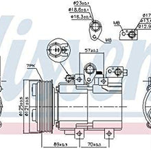 Nissens 890136 Compressor for Air Conditioner