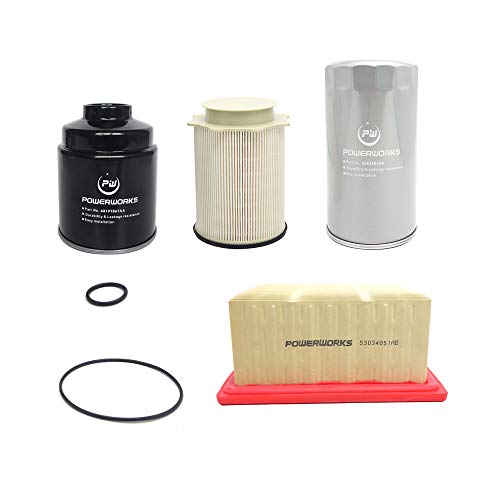 Fuel Filter Water Separator & Oil Filter & Air Filter for Dodge Ram 6.7L 2500 3500 4500 Turbo Diesel Engines Replaces 68197867AA 68157291AA 5083285AA 53034051AB