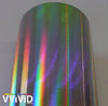 VViViD Black Holographic Chrome Vinyl Wrap Rainbow Finish Roll DIY Air-Release Adhesive Film (1ft x 5ft)