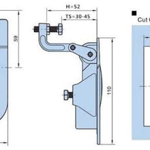 New Compression Key Lock Latch C5-21-35 Horsebox Motorhome Trailer Adjustable (2, Silver)