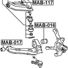 Mb598547 - Arm Bushing (for Front Upper Control Arm) For Mitsubishi