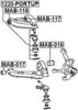 Mb633070 - Arm Bushing (for Front Lower Control Arm) For Mitsubishi