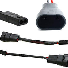 iJDMTOY (2) 9005/9006 To Bi-Xenon Solenoid Magnetic Hi/Lo Adapter Wires Compatible With Mini Xenon or LED Headlamp Projector Lens Retrofit