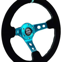 NRG Innovations Reinforced Suede Steering Wheel RST-006S-TL + U.S. Performance Lab Air Freshener