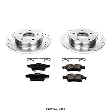 Power Stop K129 Rear Z23 Carbon Fiber Brake Pads with Drilled & Slotted Brake Rotors Kit