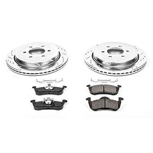 Power Stop K4683 Rear Z23 Carbon Fiber Brake Pads with Drilled & Slotted Brake Rotors Kit