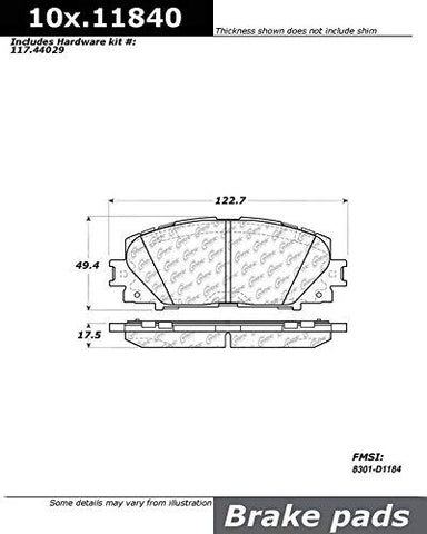 Centric (301.11840) Brake Pad, Ceramic