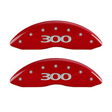 MGP Caliper Covers (32020S300RD) '300' Engraved Front and Rear Caliper Cover with Red Powder Coat Finish and Silver Characters, (Set of 4)