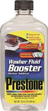 Prestone AS240-12PK Washer Fluid Booster De-Icer Additive with Dirt Blocker-15.5 oz, (Pack of 12)