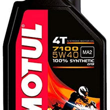 Motul 104086-CS 7100 4T Synthetic Oil, 4 Pack (5W40 1-Liter), 33.81 Fluid_Ounces
