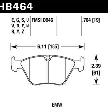 Hawk Performance HB464F.764 HPS Performance Ceramic Brake Pad