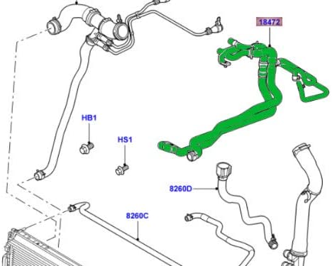 LAND ROVER HEATER WATER HOSE RANGE ROVER SPORT 05-09 RANGE ROVER 06-09 4.2 V8 NEW LR006147