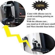 1byhome Car Door Step Vehicle Doorstep,Folding Ladder Foot Pegs with Safety Hammer Tools Easy Access Car Rooftop Roof-Rack for Car, Jeep, SUV (Black)