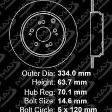 [Rear] Max Brakes Premium XDS Rotors with Carbon Ceramic Pads KT093932