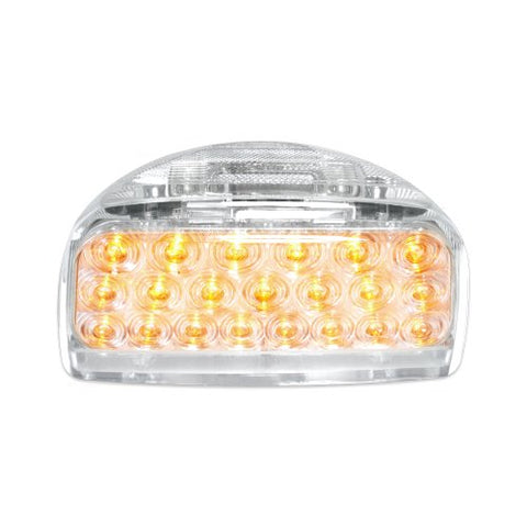 GG Grand General 77231 Amber 31-LED Peterbilt Headlight Turn Signal Sealed Light with 3 Wires for Front/Park/Turn Functions and Clear Lens, Amber/Clear