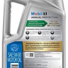 Mobil 1 Annual Protection Synthetic Motor Oil 5W-30, 5-Quart, Single Bundle M1-110A Extended Performance Oil Filter, 1-Count