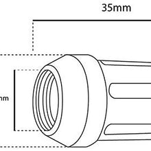 UPGR8 S-Series 20 Pieces Steel Closed Ended Wheel Lug Nuts with Key (M12 X 1.5MM, Black)