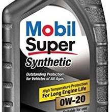 Mobil Super (112908-6PK Synthetic 0W-20 Motor Oil - 1 Quart, (Pack of 6)