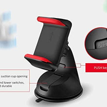 TRUE LINE Automotive Dashboard Car Windshield Cell Phone Holder Mounting Kit Clamp (Black/RED)