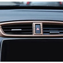 Flash2ning for Honda CRV CR-V 2017-2020 Peach Wood Grain Air Vent Outlet Panel Cover Trim 1 Set