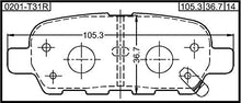 Pad Kit Disc Brake Rear Febest 0201-T31R Oem 44060-8H3X5