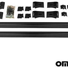 OMAC Roof Racks Lockable Cross Bars Carrier Cargo Racks Rail Aluminium Silver Set 2 Pcs. for Audi Q7 (4L) 2007-2015